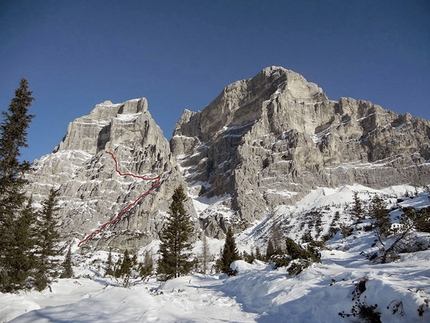 Pilastro di Coi e Canalino dei Diaulat: la discesa di Paolo Michielini sul Monte Pelmetto