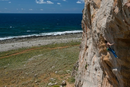 San Vito Climbing Festival 2014 - San Vito Lo Capo - Silvio Reffo climbing at the San Vito Climbing Festival 2014