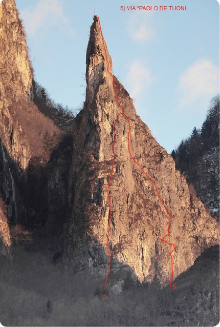 Arrampicata in Valsugana - Via Paolo de Tuoni (Gusela di Cismon)