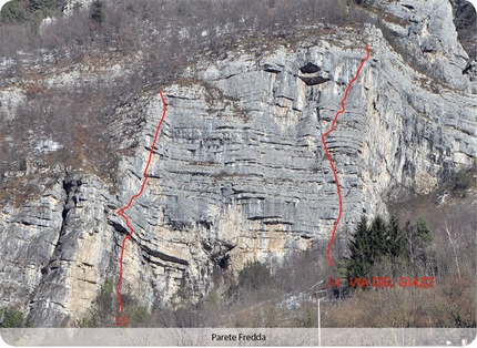 Arrampicata in Valsugana - Via del Giazz (Parete Fredda di Tezze)