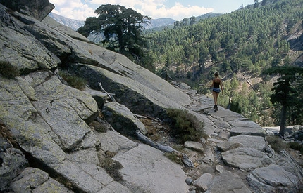 Corsica trekking - Radule waterfall - Returning down the other side of the valley.