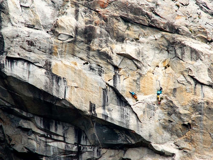 Tobias Wolf and Thomas Hering climb hard in Yosemite