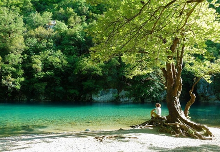 Climbing in Greece, between Epirus and Thessaly - Vicos Canyon.