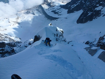 Aiguille du Midi, Mont Blanc - Éperon des Jumeaux (Julien Herry and Raph Bonnet 03/06/2014)