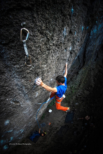 Rocca Pendice - Mauro Dell'Antonia climbing Mai più colla 8c, Rocca Pendice