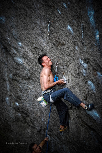 Rocca Pendice - Mauro Dell'Antonia climbing Mai più colla 8c, Rocca Pendice