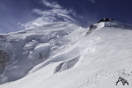 Monte Bianco - Il tentativo sul Monte Bianco: venticello su Arête des Bosses