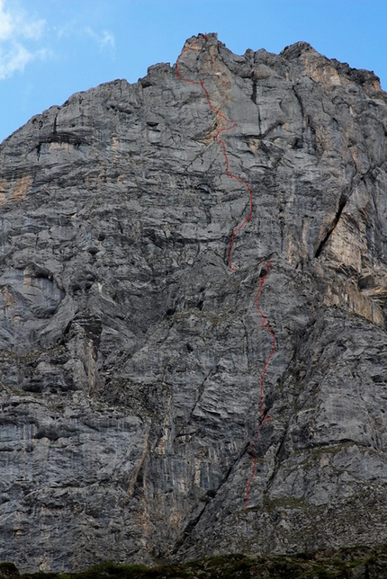 Wenden - Silvan Schüpbach & Luca Schiera durante la prima salita di El Gordo (6c/7a, 450m, Wendenstöcke, Svizzera