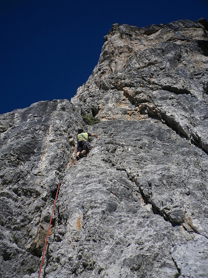 Spigolo Anja, new rock climb in the Dolomites