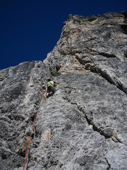 Spigolo Anja, nuova via sui Lastoni di Formin in Dolomiti