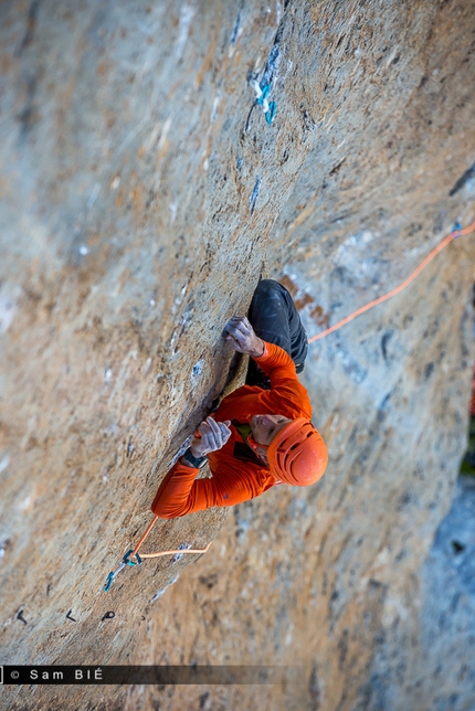 Cedric Lachat - Cédric Lachat on pitch 5 (8c) of Orbayu, Naranjo de Bulnes, Picos de Europa, Spain