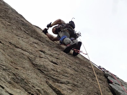 Baba Jaga, new aid climb up Pinnacolo di Maslana