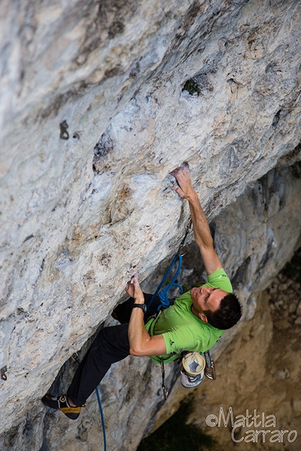 Campo Solagna - Mauro Dell'Antonia climbing Adelante companeros