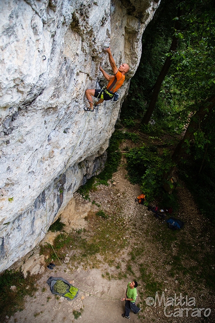 Campo Solagna - Massimo Battaglia climbing Adelante companeros