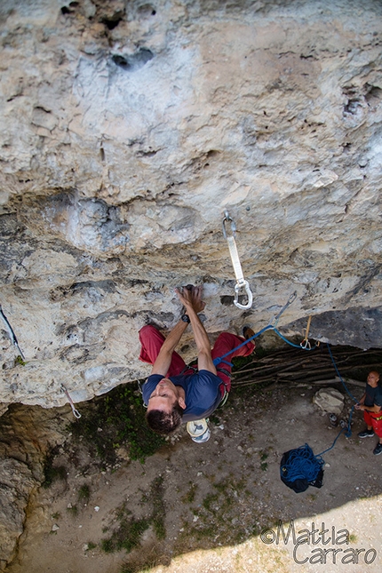 Campo Solagna - Mauro Dell'Antonia climbing L'eterno ritorno