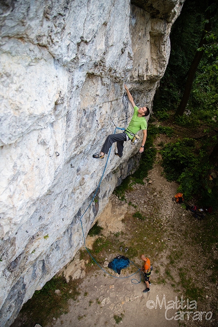 Campo Solagna - Mauro Dell'Antonia climbing Adelante companeros