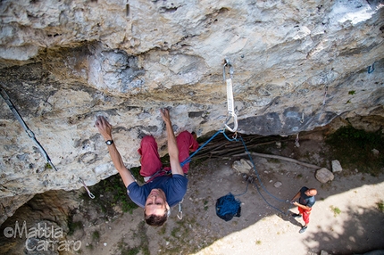 Campo Solagna - Mauro Dell'Antonia climbing L'eterno ritorno