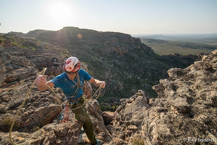 Rocklands, South Africa - James Pearson and Caroline Ciavaldini trad climbing at Rocklands