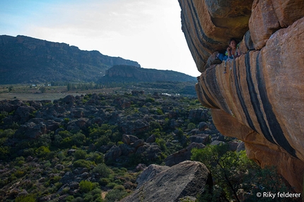 Rocklands, Sudafrica - James Pearson e Caroline Ciavaldini arrampicata trad a Rocklands