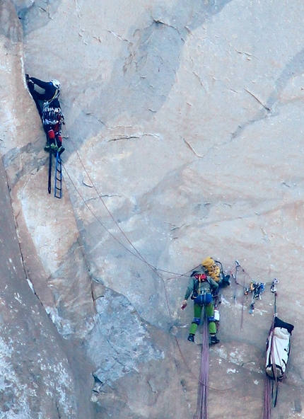 El Capitan, Yosemite - Diego Pezzoli e Roberto Iannilli su Tangerine Trip, El Capitan, Yosemite