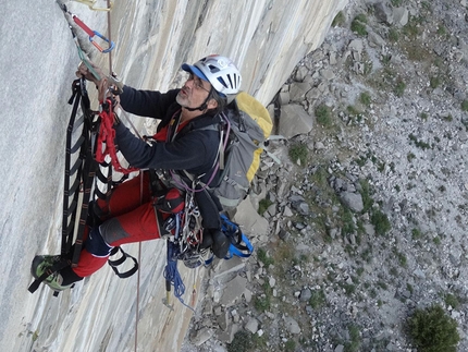 El Capitan, Yosemite - Roberto Iannilli repeating Tangerine Trip, El Capitan, Yosemite