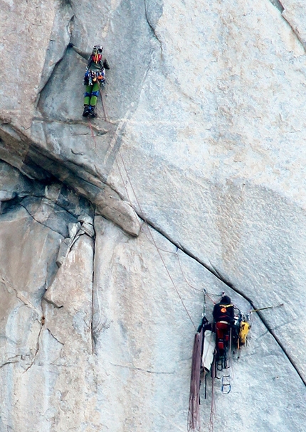 El Capitan, Yosemite - Diego Pezzoli e Roberto Iannilli su Tangerine Trip, El Capitan, Yosemite