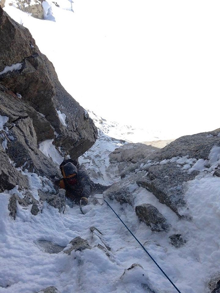 Dent du Géant - Cœurs de géants (Christopher Baud, Brice Bouillanne, Jonathan Charlet 29/06/2014) Dents de Géants, Mont Blanc