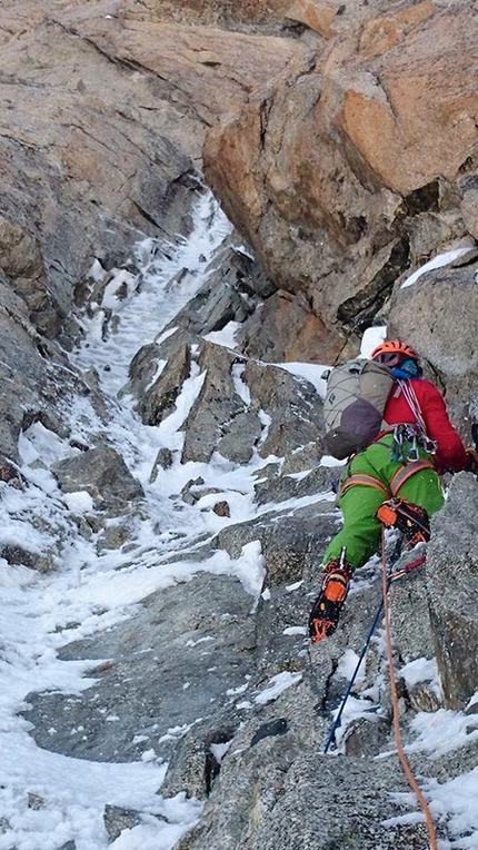 Dent du Géant - Cœurs de géants (Christopher Baud, Brice Bouillanne, Jonathan Charlet 29/06/2014) Dents de Géants, Mont Blanc