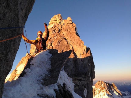 Dent du Géant - Cœurs de géants (Christopher Baud, Brice Bouillanne, Jonathan Charlet 29/06/2014) Dents de Géants, Mont Blanc