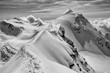 Traversata dei Lyskamm E-O, Monte Rosa - Guardando indietro sul percorso