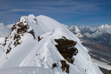 Traversata dei Lyskamm E-O, Monte Rosa - Quasi alla seconda vetta