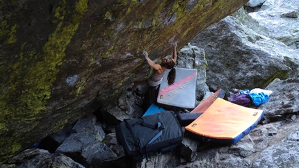 Alex Puccio - Alex Puccio climbing Jade 8B+, Rocky Mountains National Park, USA