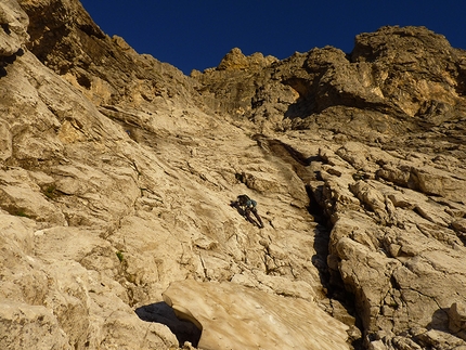 Paretone, Gran Sasso - Ivo Ferrari: climbing the Diretta Alessandri - Furi - Leone, Paretone del Gran Sasso