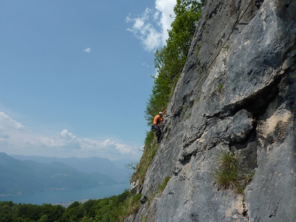 Parete del Forcellino - Grigne - Sulla via Panzeri-Riva alla Parete del Forcellino