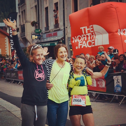 Ultra-Trail du Mont-Blanc - Podio femminile delll'UTMB 2014: 1 - Rory Bosio 2 - Nuria Picas 3 - Nathalie Mauclair