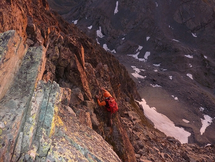 Cresta Est Monviso - Fulvio Scotto sulla Cresta Est del Monviso