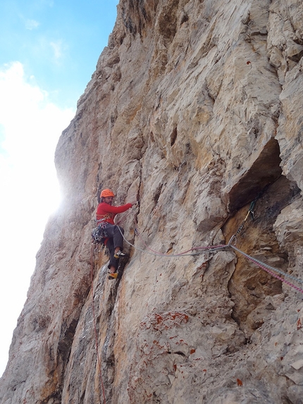 Brenta Base Camp 3 - the new climb Attraverso il Tempo on Campanile Basso