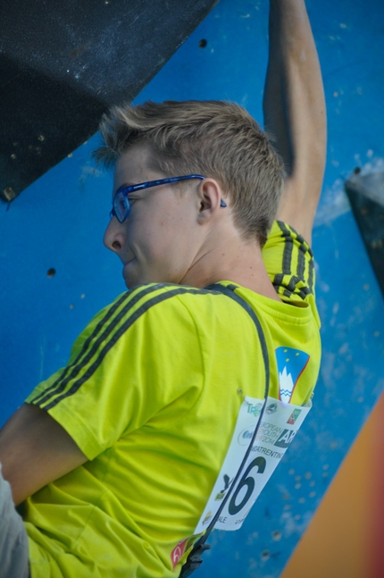 European Youth Boulder Championships 2014 - Matic Kotar wins the Youth A European Youth Boulder Championships 2014 at Arco, Italy