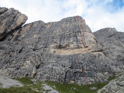 Forza 5 sul Quarto Torrione di Mondeval in Dolomiti