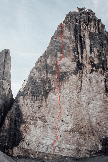 Ines Papert, Drei Zinnen, Dolomites - Ohne Rauch stirbst du auch (8a, 500m), Cima Grande, Tre Cime di Lavaredo, Dolomites