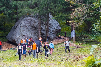 GraMitico Valdaone 2014 - Durante il primo raduno boulder GraMitico, tenutosi in Valle di Daone il 13 - 14 settembre 2014