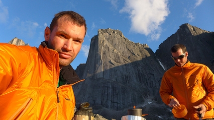 Bilibino, Russia, Chris Warner, Chris Fitzgerald - Bilibino Base Camp, Chris Warner on the left and Chris Fitzgerald on the right.