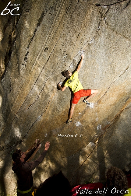 Orcoblocco, Valle dell'Orco - During the first bouldering meeting Orcoblocco, Ceresole Reale, Valle dell'Orco, 09/2014.