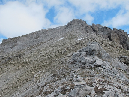 Monte Solena, Alta Valtellina - Tratto finale della salita