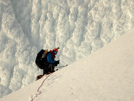 Volcan Aguilera, Hielo Sur, Patagonia - Volcan Aguilera: durante la salita