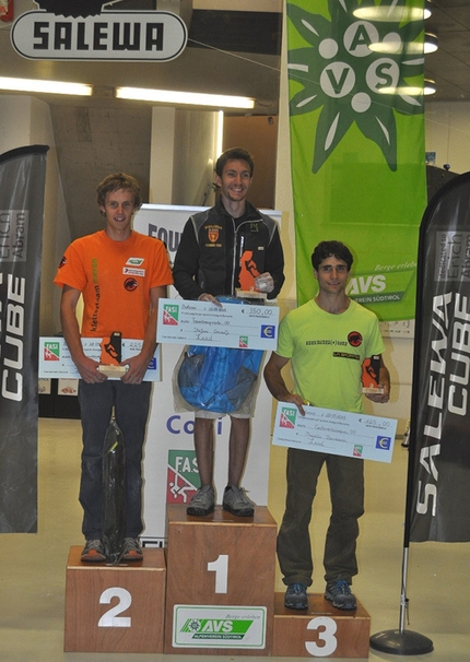 Campionato Italiano Lead 2014, Bolzano - Da sx: Michael Piccolruaz, Stefano Ghisolfi, Marcello Bombardi