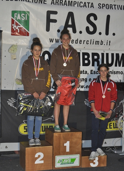 Coppa Italia Speed, Bolzano - Da sx: Erika Mattioli, Giulia Fossali e Giorgia Randi