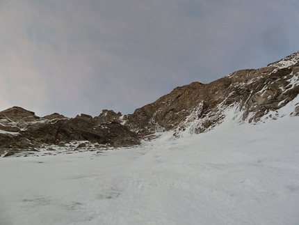 Grandes Jorasses, Monte Bianco - Philipp Angelo e la solitaria della via dei Polacchi, Grandes Jorasses il 15/09/2014