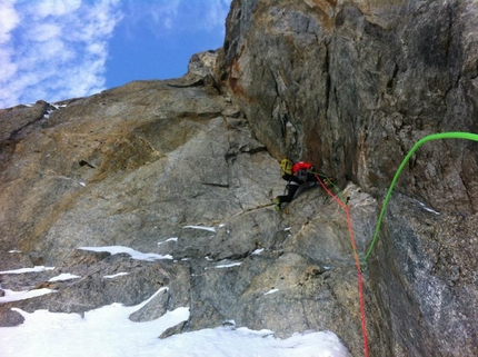 Grandes Jorasses, Directe de l'Amitié by Corrado Pesce and Martin Elias