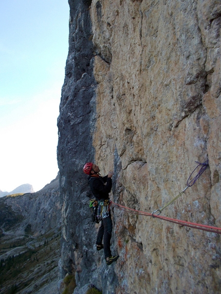 Corso aspiranti guida alpina 2013 - 2014 - Modulo roccia in Dolomiti: Via Franz alle Mesule